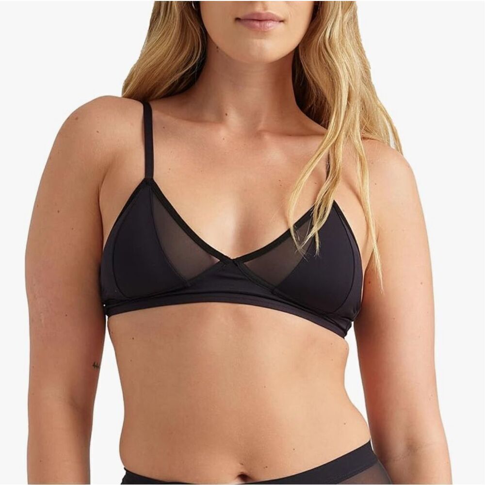 saalt Mesh Light Support Everyday Comfort black XL bralette